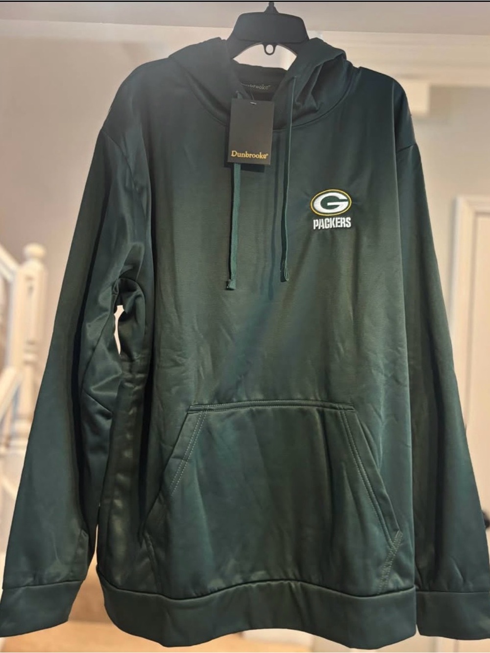 NWT Dunbrooke Green Pullover Hoodie with Packers Logo XL